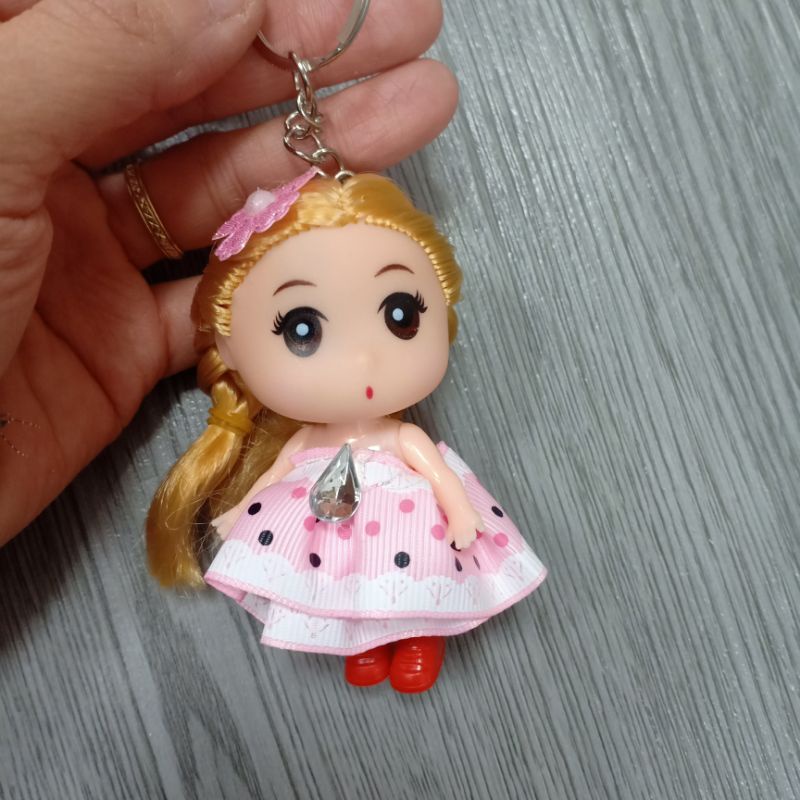 Búp Bê Chibi Giá Rẻ Cao 10 cm kèm đồ ,có móc khoá treo túi xách, balo, chìa khoá