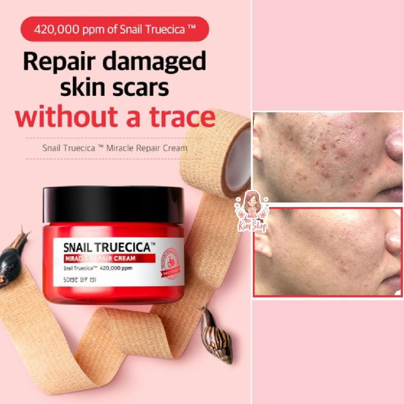 Kem dưỡng ốc sên Some By Mi Snail Truecica Miracle Repair Cream 60g