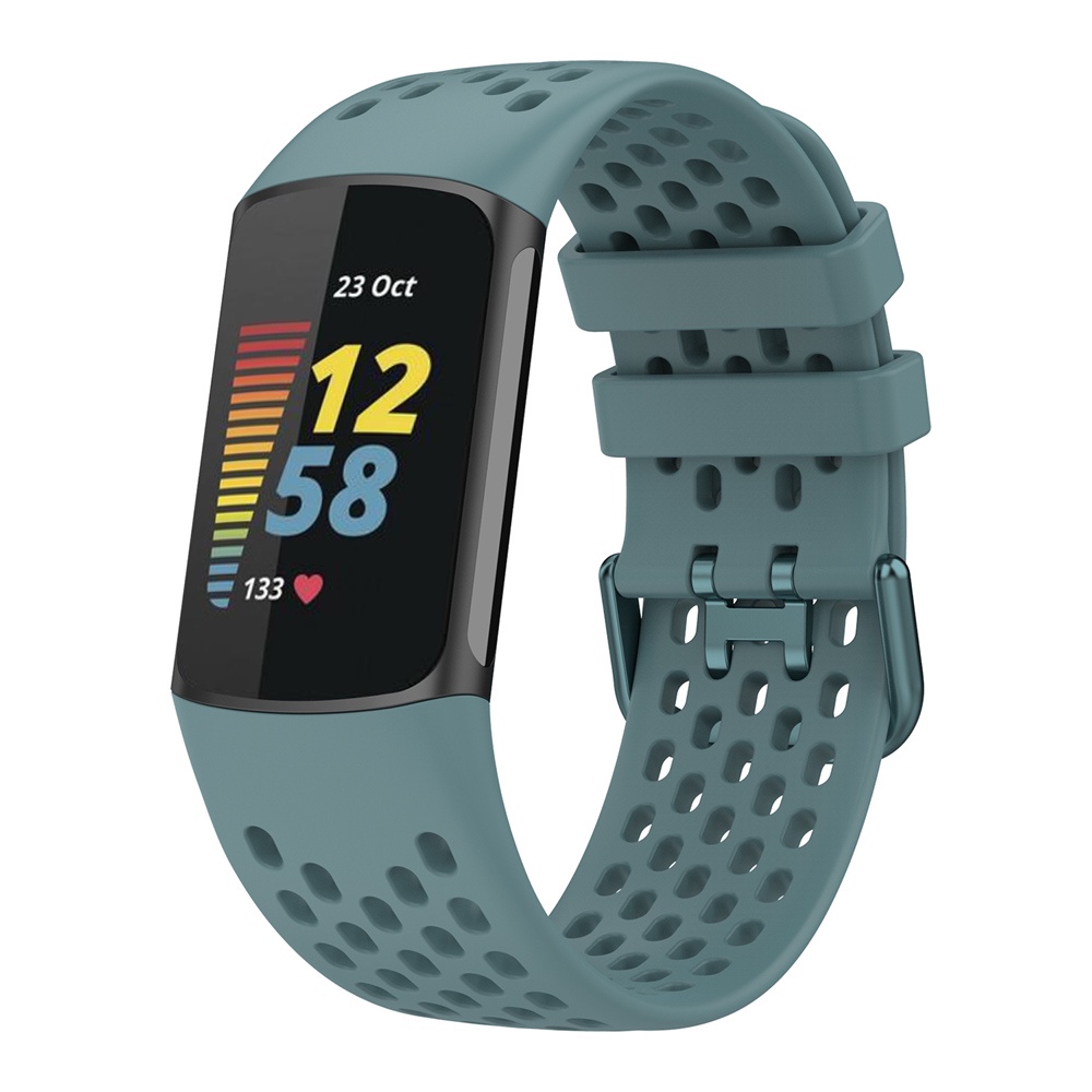 Dây Đeo Silicon Thoáng Khí Cao Cấp Cho Đồng Hồ Thông Minh fitbit charge 6 5