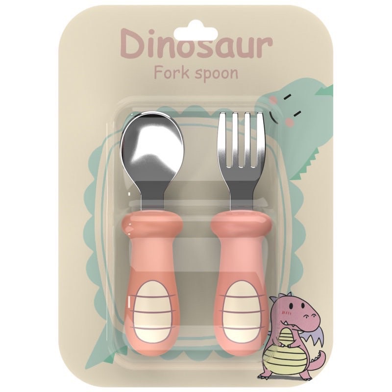 Thìa nĩa khủng long siêu siêu kute cho bé tập ăn dặm