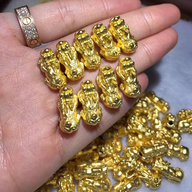 (Siêu rẻ) Tỳ hưu bạc xi vàng 10ly