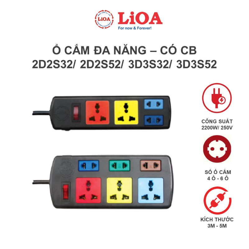 ổ cắm đa năng lioa có cb