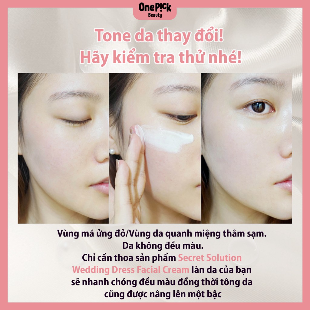 OnePick) Có khả năng sử dụng toàn thân, nâng tone, dưỡng trắng da, cấp ẩm Kem dưỡng trắng da IT’S SKIN Secret Solution Wedding Dress White Cream 100ml]