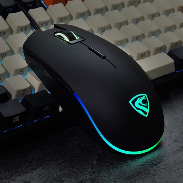 Mouse Chuột máy tính có dây chuyên dành chơi game FL Esport G52 màu đen có đèn led cổng usb 2.0