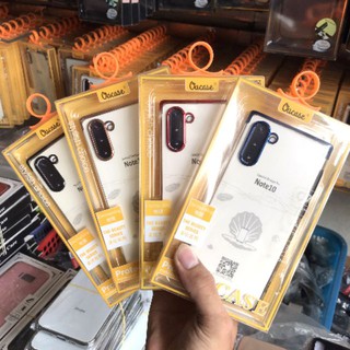 Ốp lưng dành cho Samsung Galaxy Note 10, Note 10 Plus dẻo trong suốt viền màu Vucase. Hàng cao cấp.