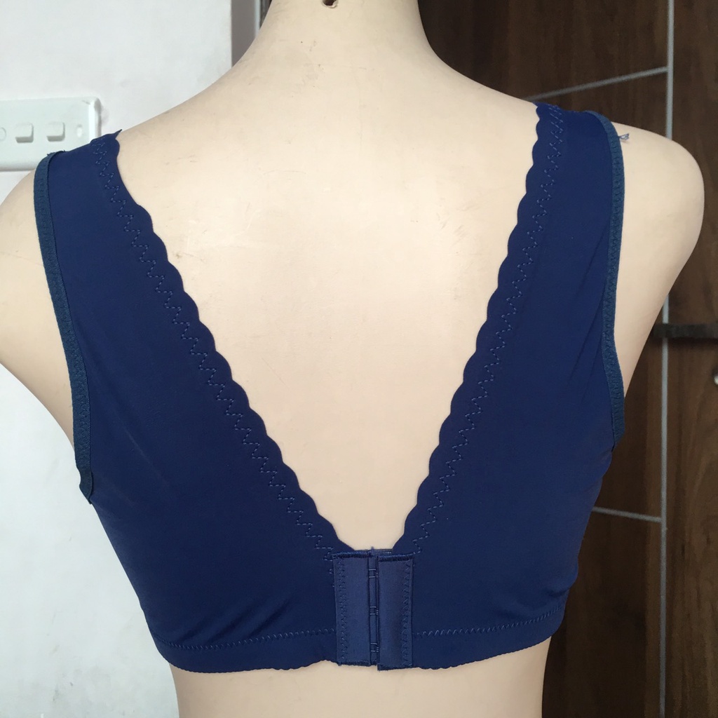 Áo định hình ngực áo lót ren nữ không gọng đệm mỏng bản to che mỡ lưng 6699 kge