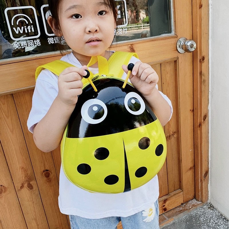 Balo Hình Thú Cho Bé Mẫu Giáo Mầm Non - Balo Trẻ Em Nắp Nhựa Hình Thú Đáng Yêu Cute Chống Nước, Chống Va Đập