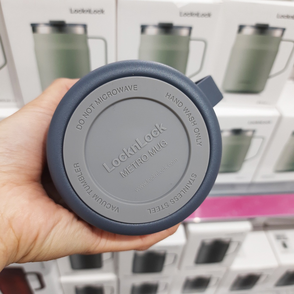 Cốc giữ nhiệt Inox304 Lock&amp;Lock Metro Mug 475ml LHC4219NVY Xanh Navi