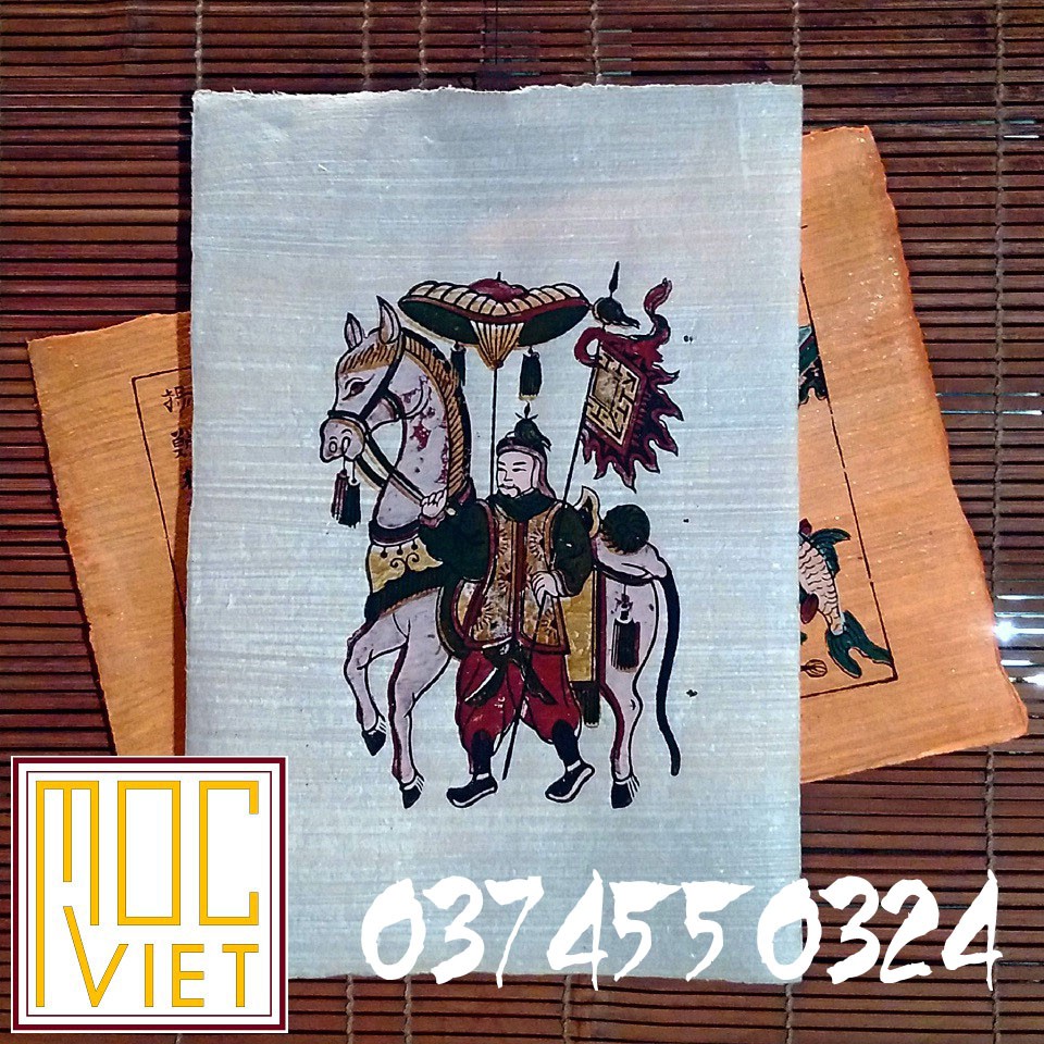 Tranh đông hồ Ngựa hồng