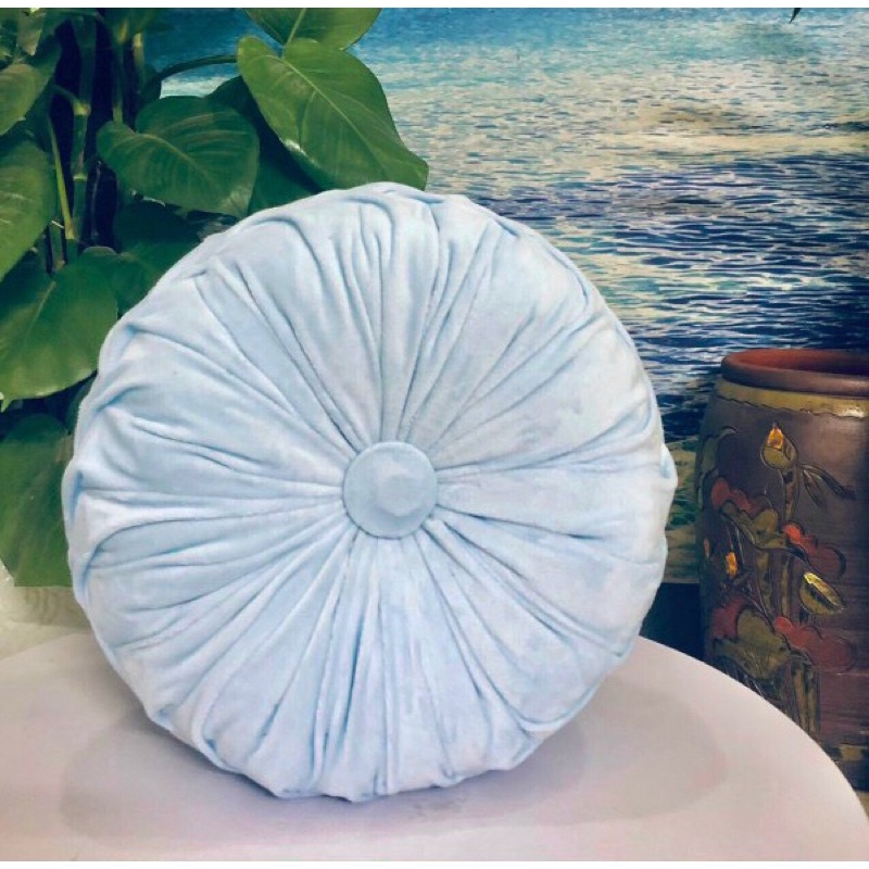 Gối Tựa Hoa Bí VINTAGE Sắc Màu Cho Phòng Khách, Gối Tựa Lưng Sofa Bí Ngô trang trí vải nỉ nhung kích thước 40cm