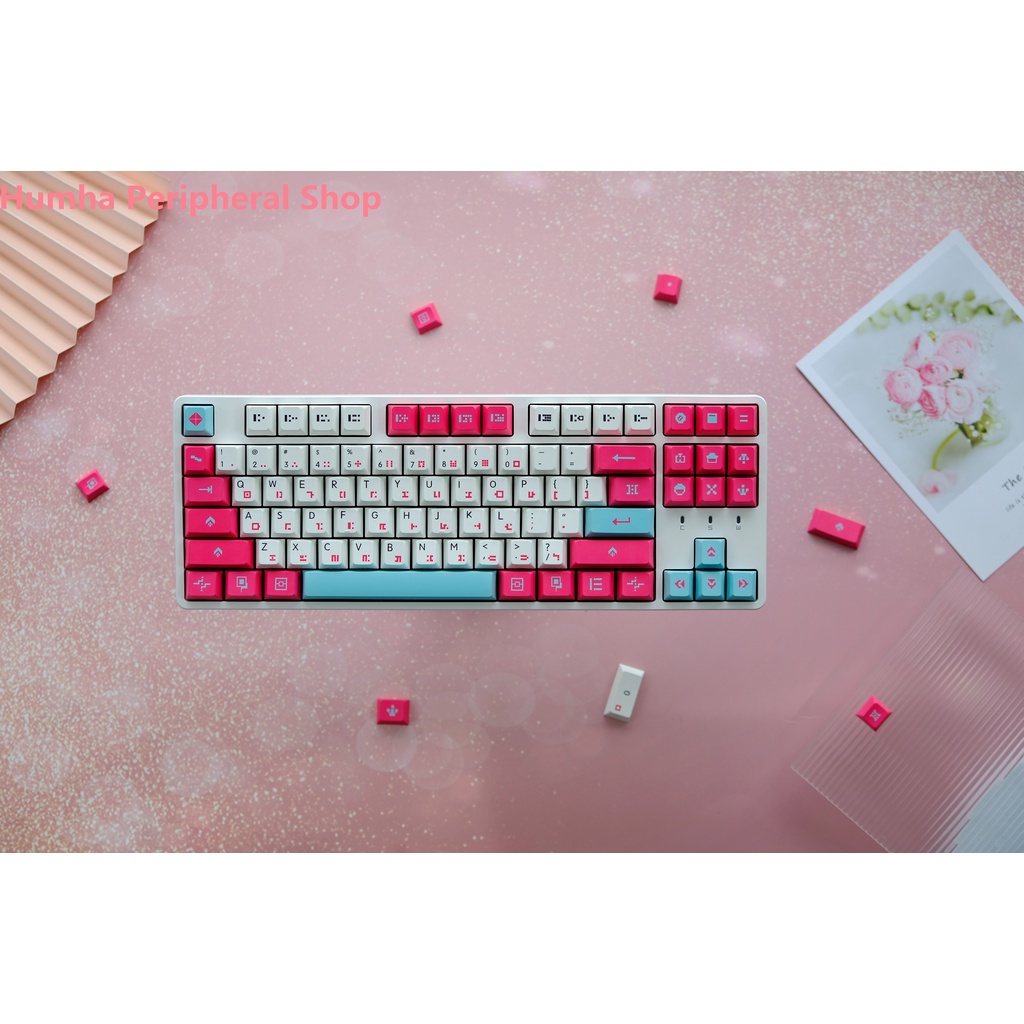 Humha Nắp Phím Cơ Chất Liệu PBT Nhuộm Màu Cherry profile Cá Tính