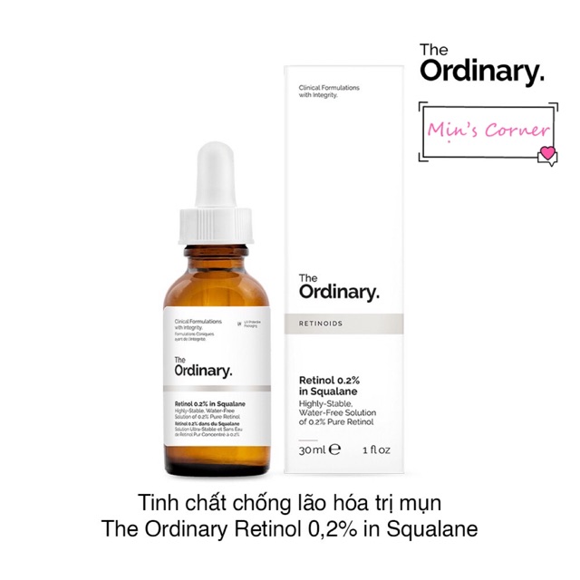 (Sẵn-Đủ Bill) Serum chống lão hoá The Ordinary Retinol 0,2% in Squalane