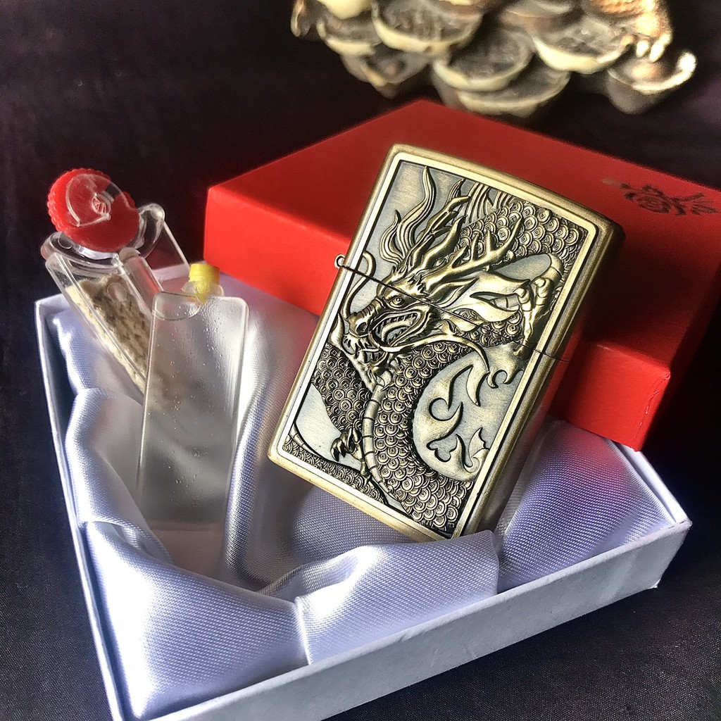 Vỏ Bật Lửa Zippo khắc Quan công