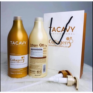 [SALE] [Tacavy Chính Hãng] Cặp Dầu Gội Xả Tacavy 1000ML Chuyên Phục Hồi Tóc Hư Tổn, Khô Xơ, Gãy Rụng