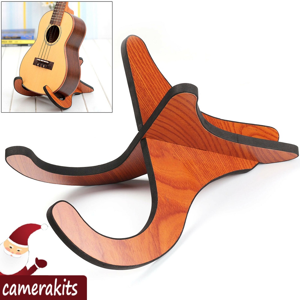 Giá Đỡ Đàn Guitar / Ukulele / Violin Bằng Gỗ Có Thể Gấp Gọn Tiện Dụng