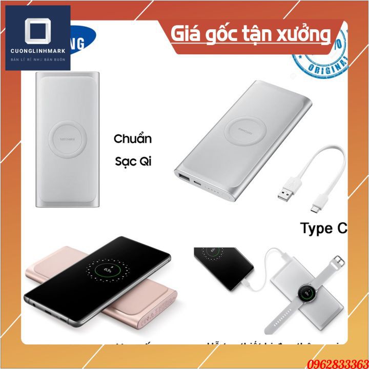 Pin Sạc Dự Phòng kiêm sạc Không Dây Samsung EB-U1200 - 10,000mAh - Hàng Chính Hãng