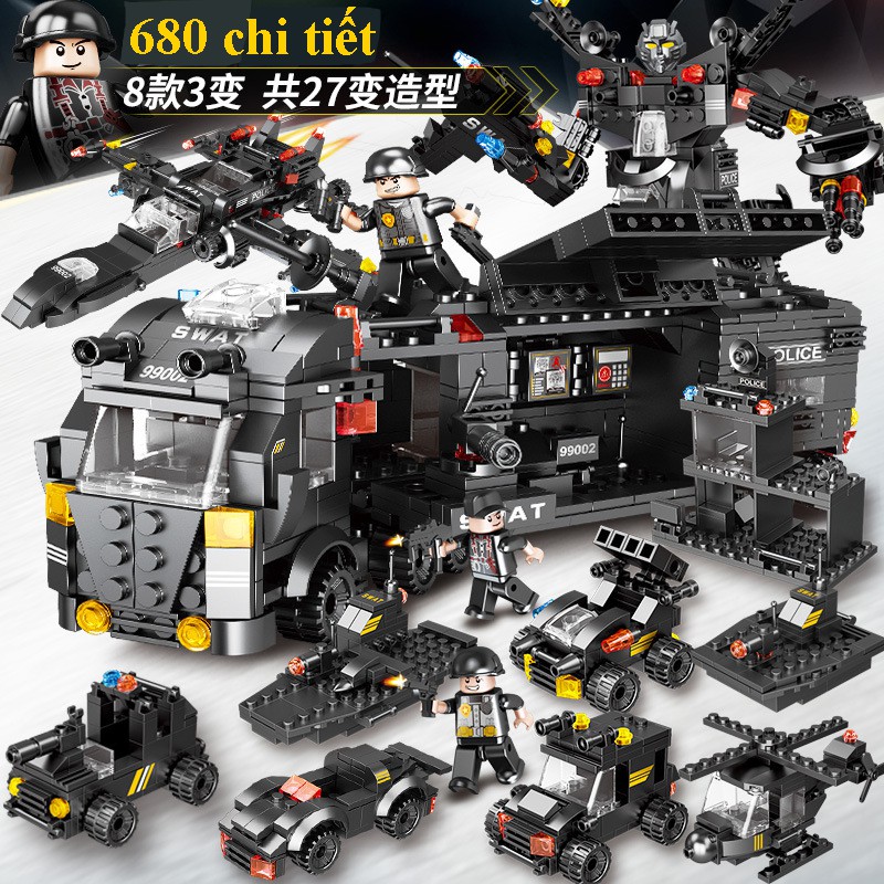 BỘ ĐỒ CHƠI XẾP HÌNH LEGO CẢNH SÁT Flying Eagle SWAT 2020