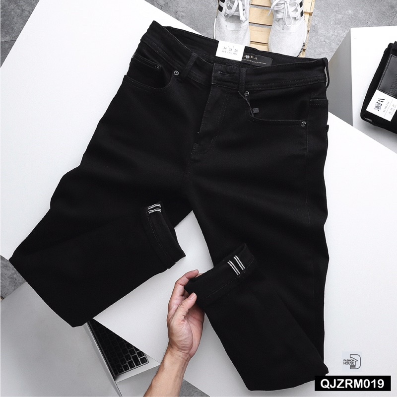 Quần Jean Nam Đen Rách Gối Quần Bò Nam Đen Rách Gối Quần Jean Nam Chất Bò The Fashion House M011 | BigBuy360 - bigbuy360.vn