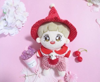 Set áo + yếm + gấu cho doll 20cm