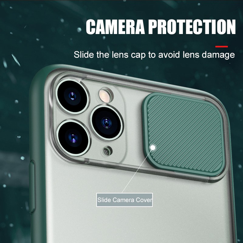 Ốp lưng TPU dẻo trong suốt hỗ trợ thanh trượt bảo vệ camera cho IPHONE 13 12 Pro max 11 PRO MAX XR XS MAX 6S 7 8 PLUS X