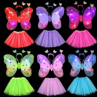 Sỉ 10 bộ cánh bướm 2 lớp có đèn và váy ( khách buôn 100 bộ )