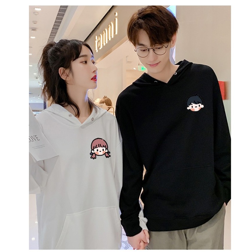 Áo hoodie (giá bán 2 cái) trai gái, chất nỉ bông mịn, lên form đẹp chuẩn dễ thương cho cặp đôi