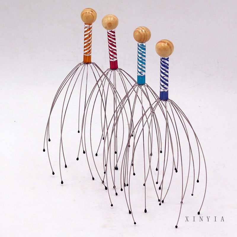 [Hàng mới về] Dụng cụ massage da đầu hình con bạch tuộc bằng thép không gỉ giúp thư giãn