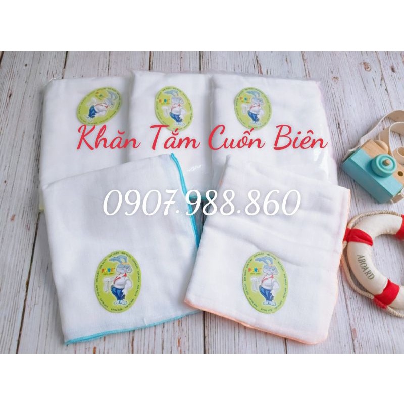 Khăn tắm 3 lớp cuốn biên kim ngân