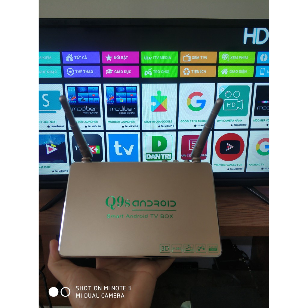 Đầu thu android TV box Q9s ram 2GB rom 16GB bảo hành 12 tháng