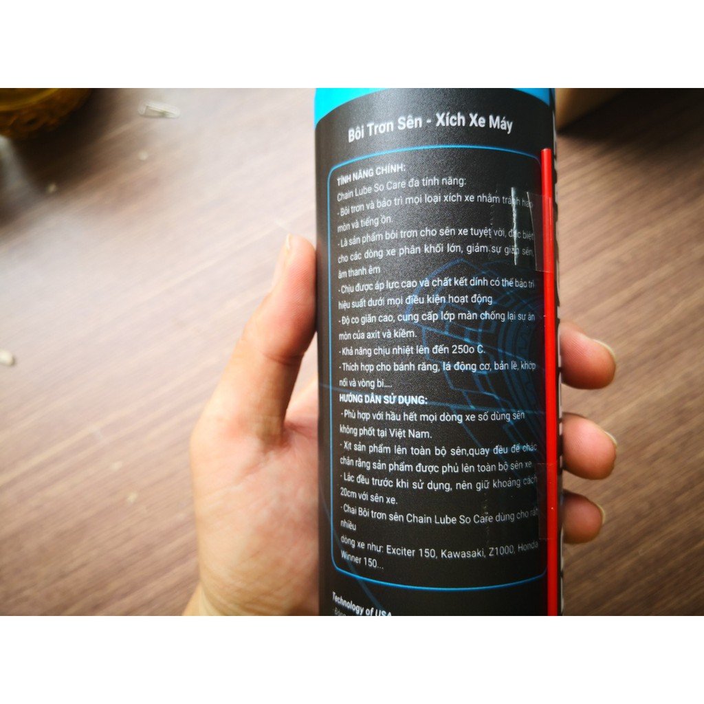 Chai Xịt Bôi Trơn Sên Xe Máy Socare Chain Lube 500ml