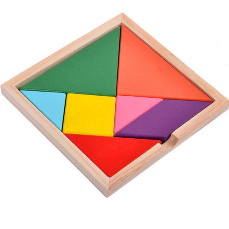 Đồ chơi xếp hình tangram loại dày dặn 1cm cho bé, đồ chơi gỗ an toàn dochoigo.vn