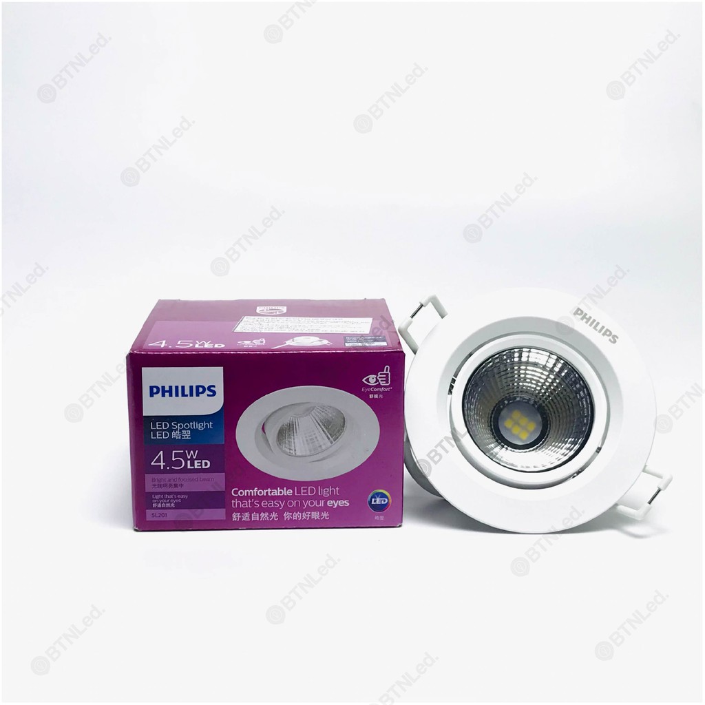 Bộ đèn LED PHILIPS Âm Trần Chiếu Điểm SL201 - [HÀNG CHÍNH HÃNG] - Thay đổi góc chiếu linh hoạt theo 1 trục