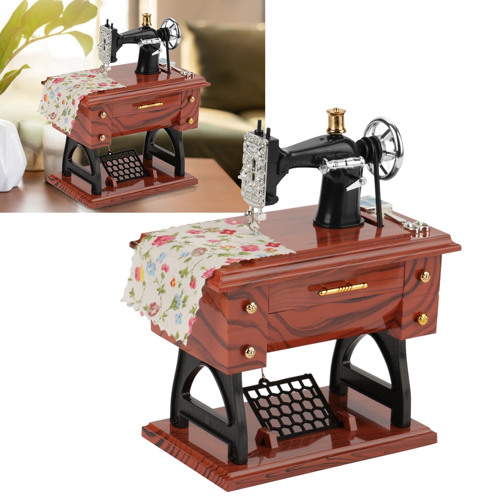 Hộp nhạc mini hình dạng máy may đồ chơi
