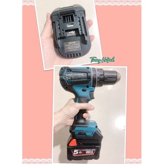 Đế chuyển pin Milwaukee sang makita có usb