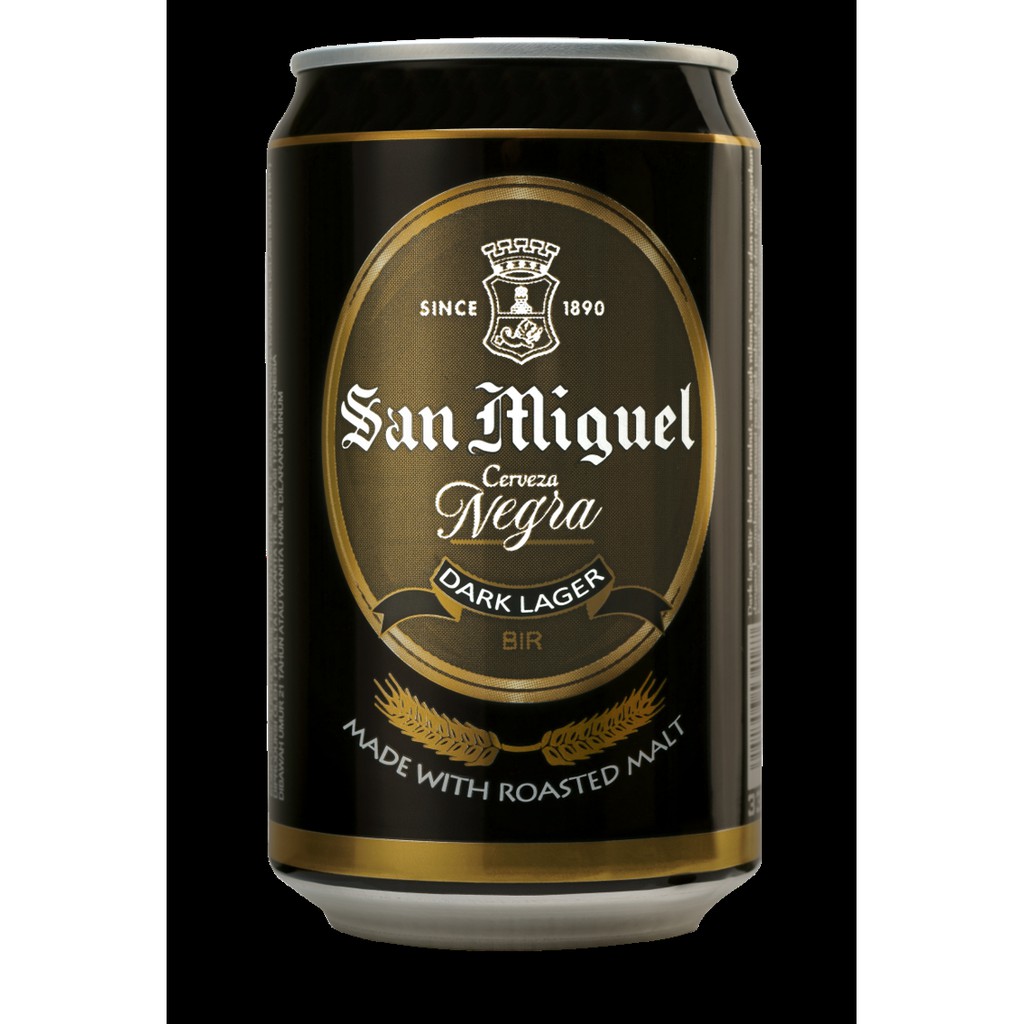 Thùng 24 lon bia San Miguel Cerveza Negra lon 330ml