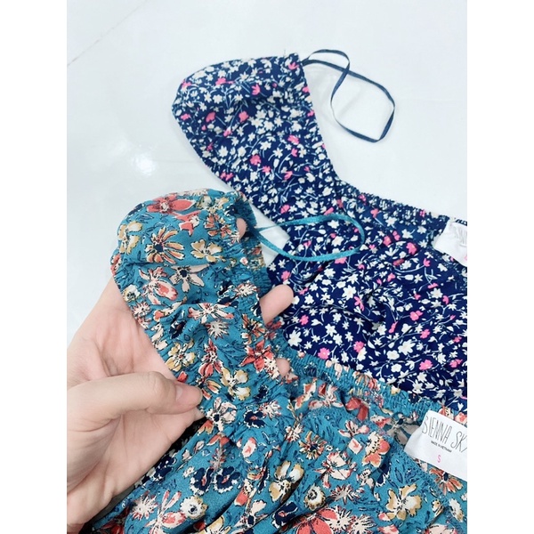 Áo croptop hoa nhí xuất dư xịn