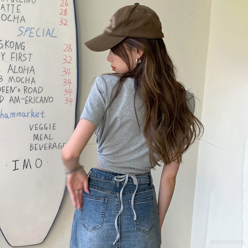 Áo Thun Nữ Ngắn Tay Hở Vai Thời Trang Hàn Quốc