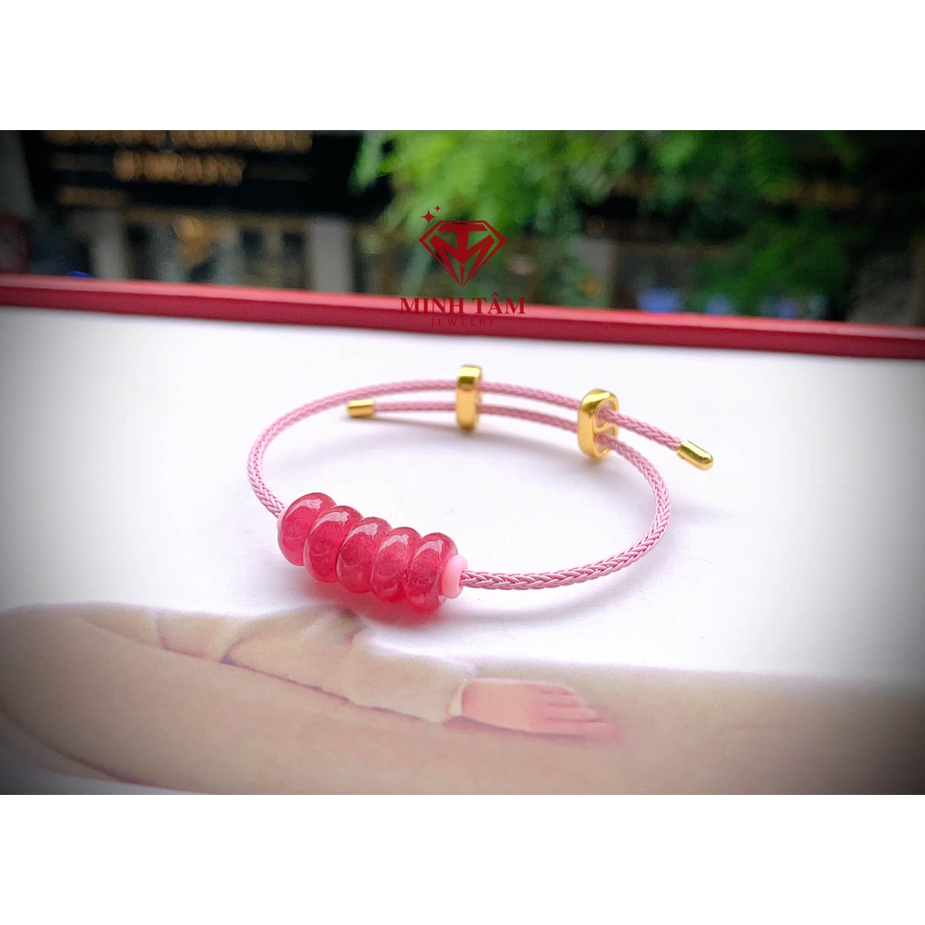 Vòng tay đồng điếu dâu tây đỏ có bán lẻ đồng điếu Minh Tâm Jewelry