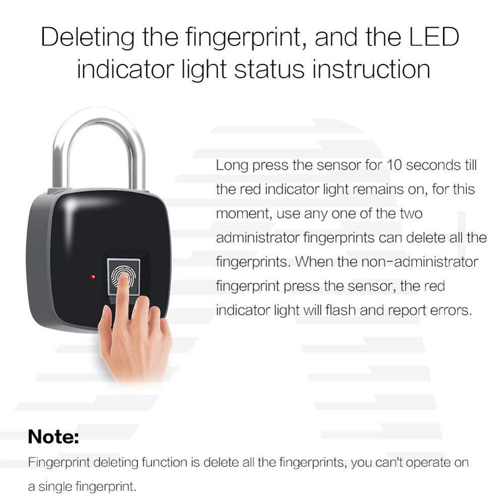 Khoá vân tay TONBUX FingerPrint sử dụng công nghệ quét vân tay để mở khoá, cực kì an toàn, chất liệu thép không rỉ