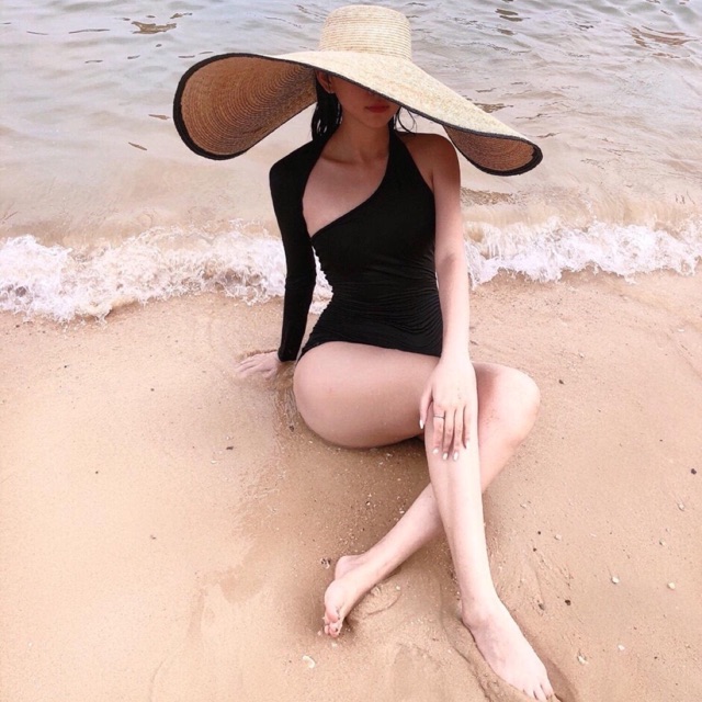 Bikini đồ bơi liền bodysuit 1 tay dài lệch vai, đủ size | BigBuy360 - bigbuy360.vn