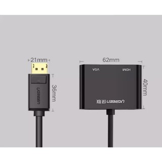 Cáp Displayport to HDMI & VGA Ugreen 40367