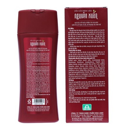 Dầu gội dược liệu Nguyên Xuân chai Đỏ 200ml - giảm ngứa, gàu, giúp tóc khỏe, mềm mại, giảm tóc gãy rụng - cvspharmacy