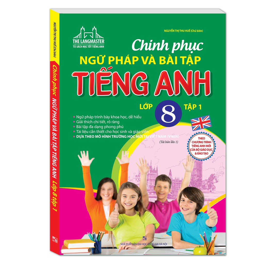 Sách - Combo Chinh Phục Ngữ Pháp Và Bài Tập Tiếng Anh lớp 8 (trọn bộ 2 tập)