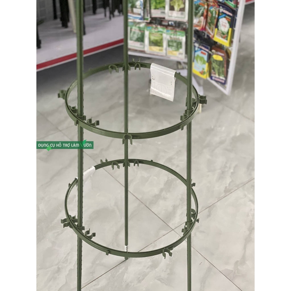 Khung trồng cây, giá đỡ cây, 2 vòng đường kính 27cm 32cm Nhật, giá đỡ hoa hồng, khung trồng cây