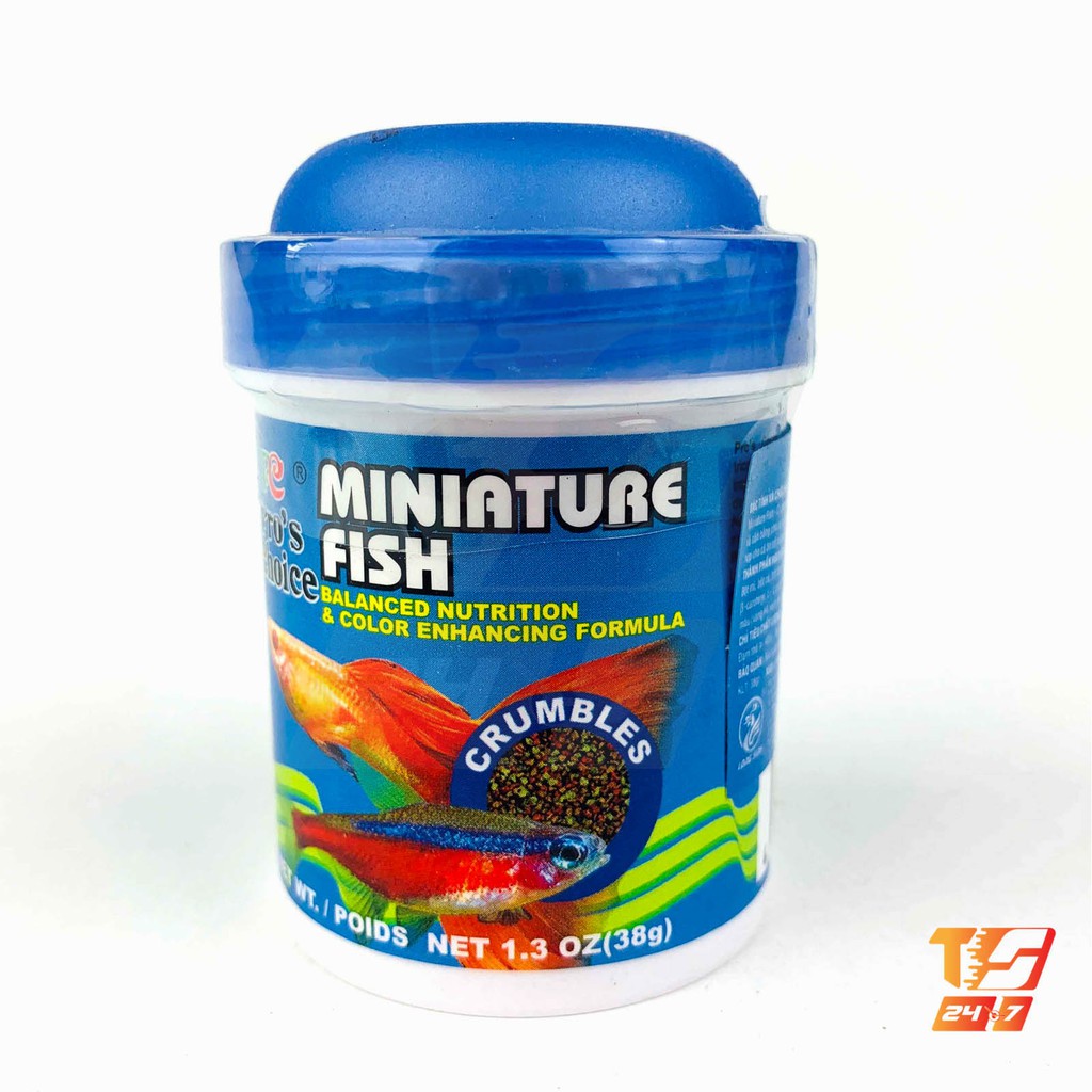 Thức Ăn Cá Thủy Sinh Miniature Fish 38g - Cám Cá Cảnh Loại Tốt Pro's Choice