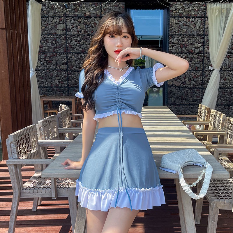 Đồ Bơi Hai Mảnh Phong Cách Retro Cho Nữ