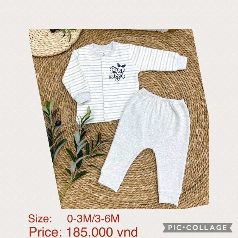 Moon -  Bộ dài tay Moon nỉ mềm ấm cho bé 3-7kg