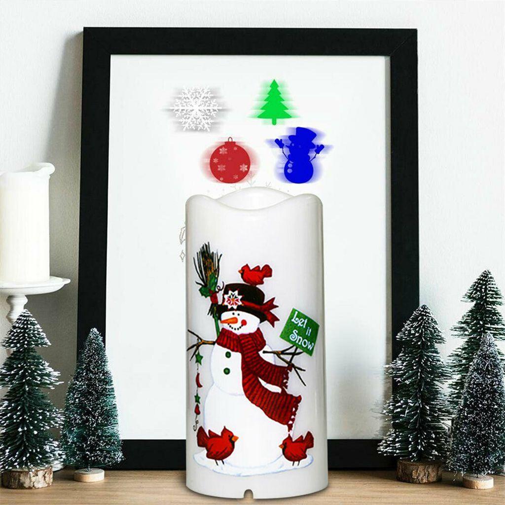 YIYU Đèn LED Chạy Pin / USB Hình Người Tuyết / Bông Tuyết Trang Trí Giáng Sinh