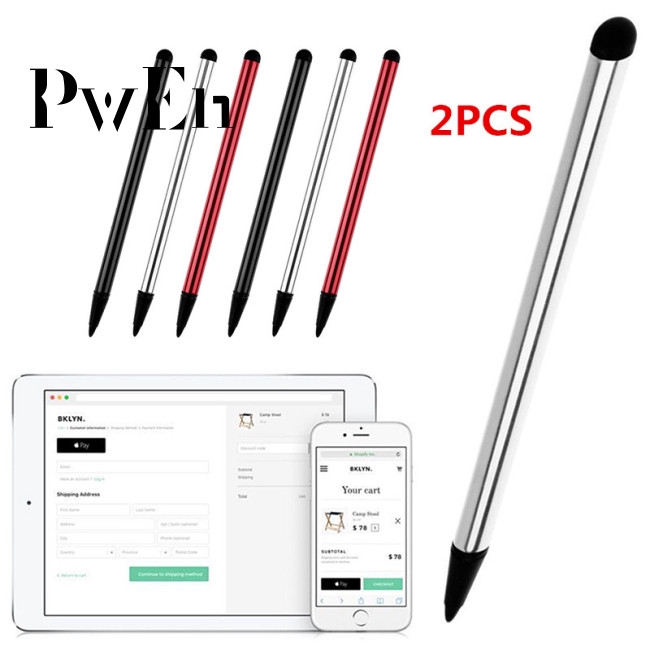 2Pcs Capacitive Pen Touch Screen Stylus Pencil for iPhone iPad Tablet Universal