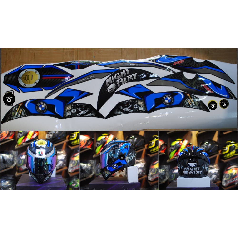 Tem BMW dán mũ bảo hiểm fullface